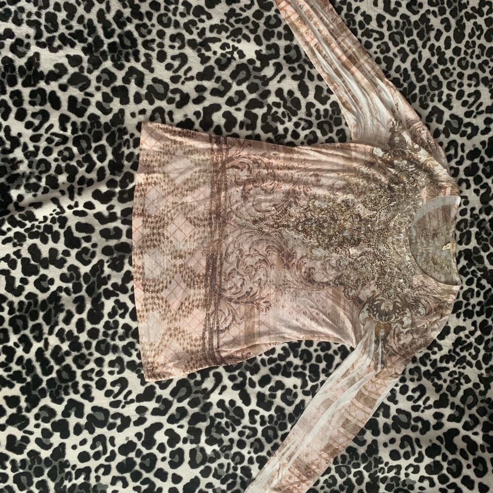 Tan Reba Studded Top